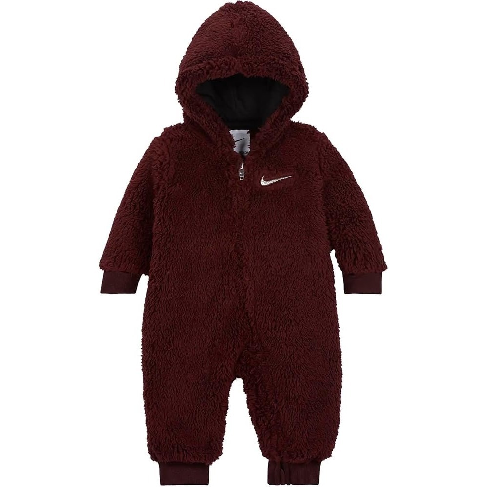 Nike Baby Sherpa Fleece Hooded Coverall Burgundy 3M 825664-292048